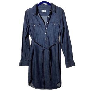 Universal Thread Denim Shirt Dress Tie Waist